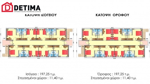 Διώροφο Motel E-394, συνολικής επιφάνειας 394,50 τ.μ.