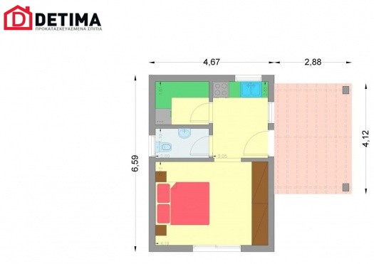 Διώροφη Κατοικία D-378, συνολικής επιφάνειας 378,24 τ.μ.