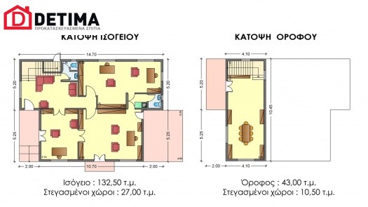 Διώροφο Κτήριο Γραφείων Ε-175, συνολικής επιφάνειας 175.50 τ.μ.