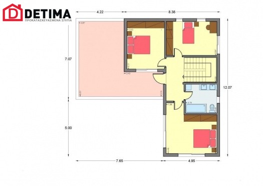 Διώροφη Κατοικία D-189, συνολικής επιφάνειας 189,61 τ.μ.
